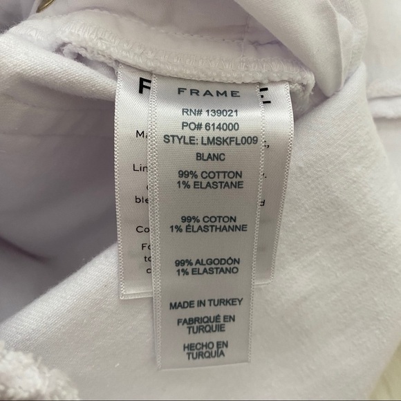 Frame Le Mini Foliage Embroidered Denim Skirt 28 - Picture 7 of 7